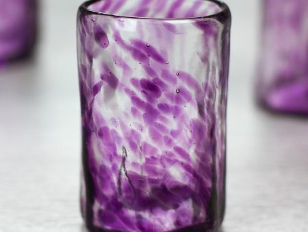 Lilac Mist Hand Blown Shot Glasses Discount