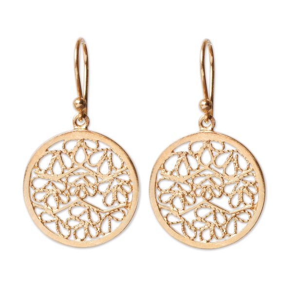 Natural Energy Gold-Plated Silver Dangle Earrings Sale