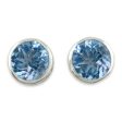 Spark of Life Blue Topaz Silver Wave Earrings Online