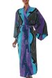 Seaside Blue Women s Batik Long Robe Sale