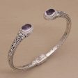 Magical Attraction Amethyst Hinged Cuff Bracelet For Sale