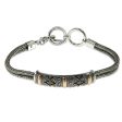 Naga s Mystery Gold & Silver Braided Chain Bracelet For Sale