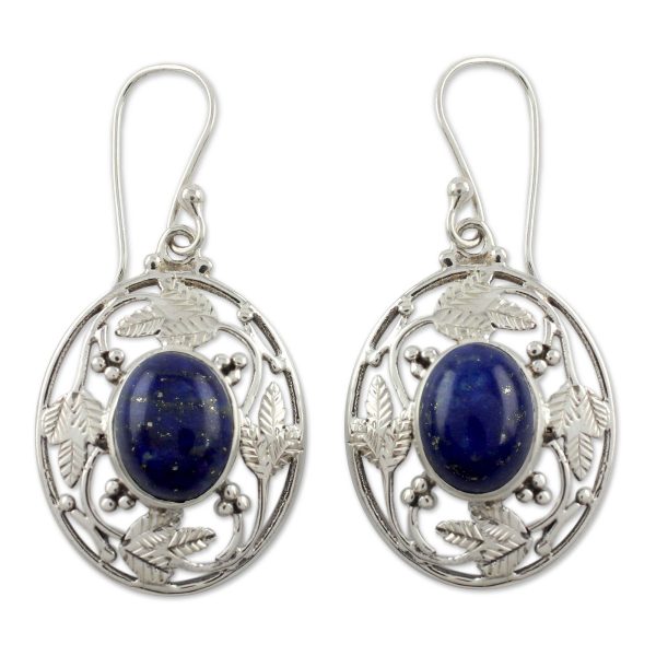 Ocean Avatar Lapis Lazuli Silver Dangle Earrings For Cheap