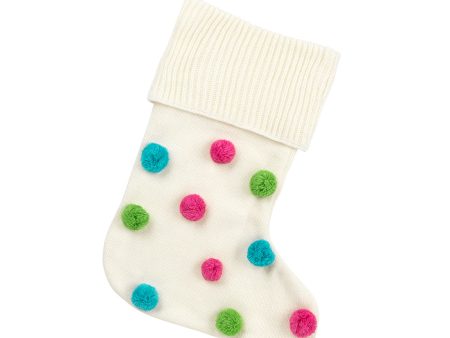 Multicolor Pom-Pom Stocking For Cheap