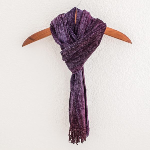 Orchid Dreamer Bamboo Chenille & Cotton Scarf on Sale