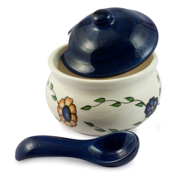 Margarita Floral Ceramic Sugar Bowl Cheap