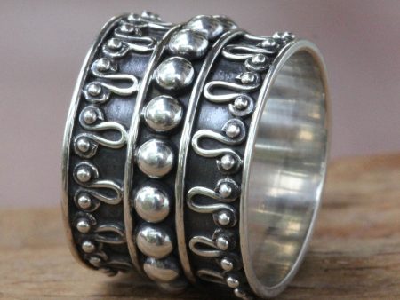 Moon Journey Silver Handcrafted Band Ring Sale