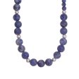 Ocean Dew Sodalite Silver Beaded Necklace Online