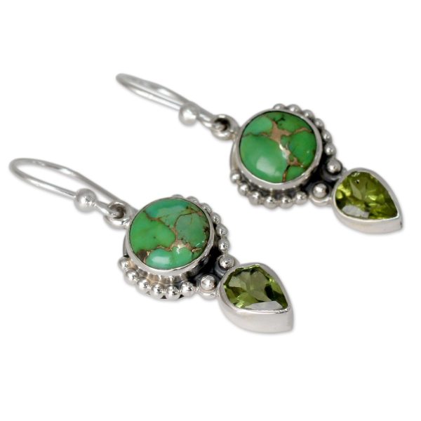 Spring Green Turquoise Earrings Online Sale