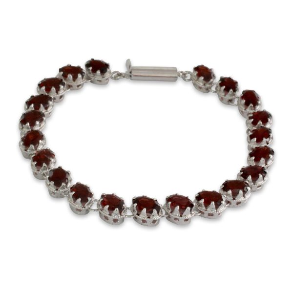 Red Garnet Tennis Bracelet For Discount