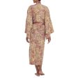 Grand Floral Beige Rayon Batik Robe Supply