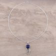 Majestic Spiral Citrine and Lapis Lazuli Spiral Necklace from India Online