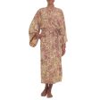 Grand Floral Beige Rayon Batik Robe Supply