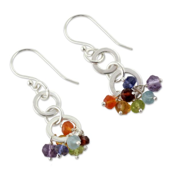 Radiance Multi-Gem Sterling Silver Earrings Hot on Sale