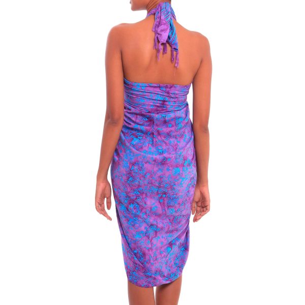 Mystifying Forest Blue & Purple Batik Sarong Online Sale