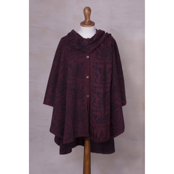 Peruvian Wildflower Reversible Ruana Cloak Hot on Sale