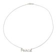 Peace Mantra Silver Pendant Necklace For Sale