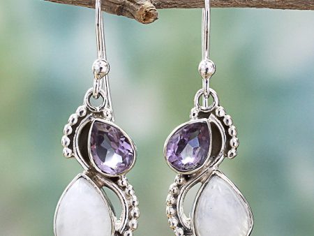 Two Teardrops Moonstone Earrings For Discount