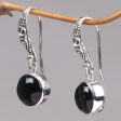 Purity of Moonlight Onyx Dangle Earrings Online now