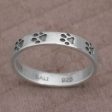 Paw Prints Sterling Silver Band Ring Online Sale