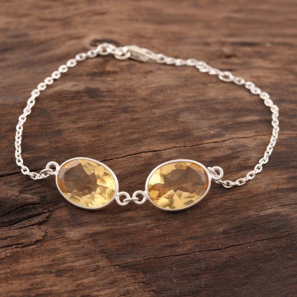 Sunny Glisten 12-Carat Citrine Pendant Bracelet from India Online Sale