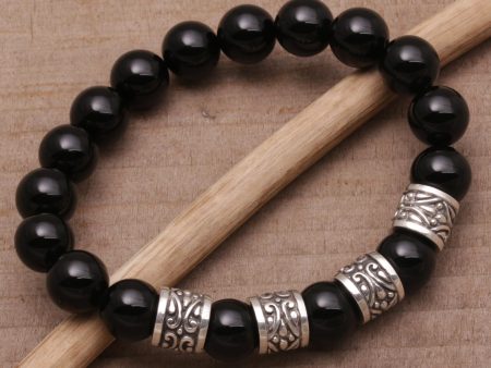 Shrine Shadow Men s Onyx Bracelet Online Hot Sale