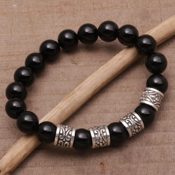 Shrine Shadow Men s Onyx Bracelet Online Hot Sale