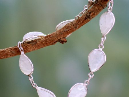 Inspired Intuition Silver Moonstone Link Bracelet Hot on Sale