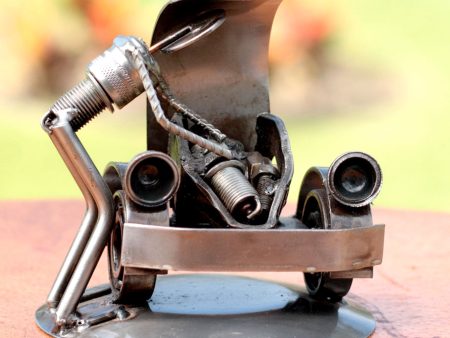 Rustic Car Mechanic Recycled Metal Sculpture Online Sale