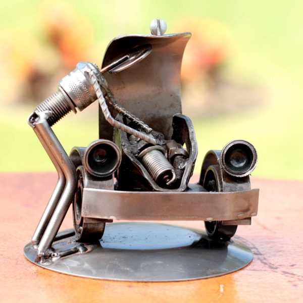 Rustic Car Mechanic Recycled Metal Sculpture Online Sale