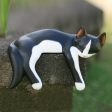 Snoozing Tuxedo Cat Albesia Wood Sculpture For Cheap