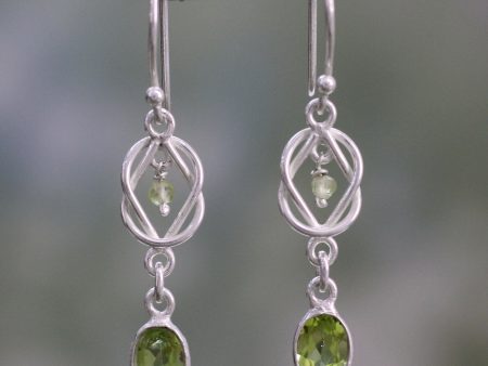 Lime Knot Dangle Earrings For Discount