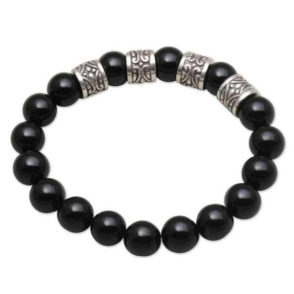 Shrine Shadow Men s Onyx Bracelet Online Hot Sale