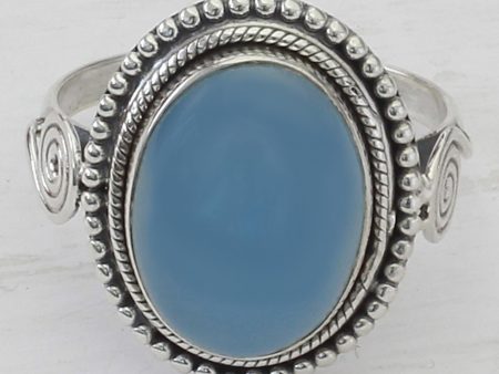 Sky Reverie Chalcedony Cocktail Ring Online Sale