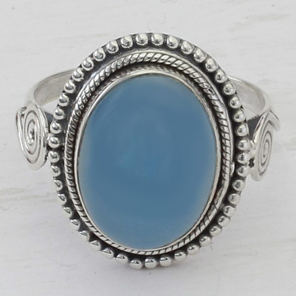 Sky Reverie Chalcedony Cocktail Ring Online Sale