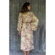 Grand Floral Beige Rayon Batik Robe Supply