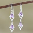 Royal Rain Artisan Made Amethyst Sterling Silver Dangle Earrings For Discount