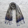 Royal Java Blue Silk Batik Scarf Cheap