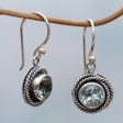 Nest of Chains in Blue Topaz Dangle Earrings For Cheap