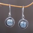 Nest of Chains in Blue Topaz Dangle Earrings For Cheap