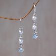 Silver Trail Blue Topaz & Pearl Dangle Earrings For Discount