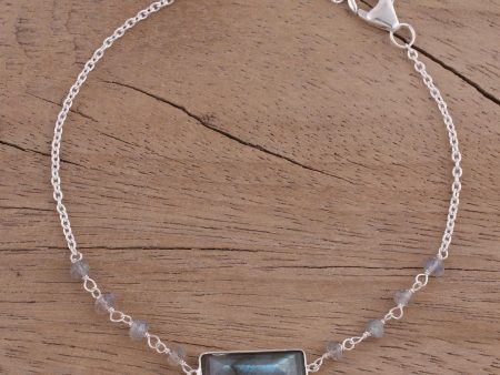 Magical Prism Labradorite Silver Pendant Bracelet For Cheap