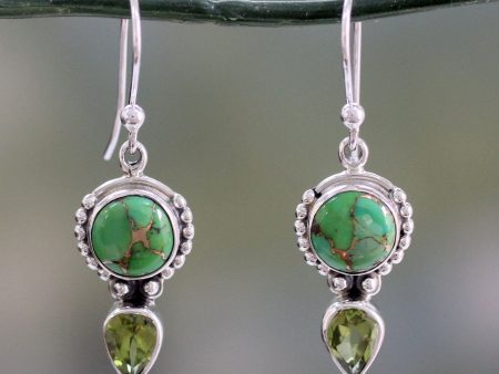 Spring Green Turquoise Earrings Online Sale