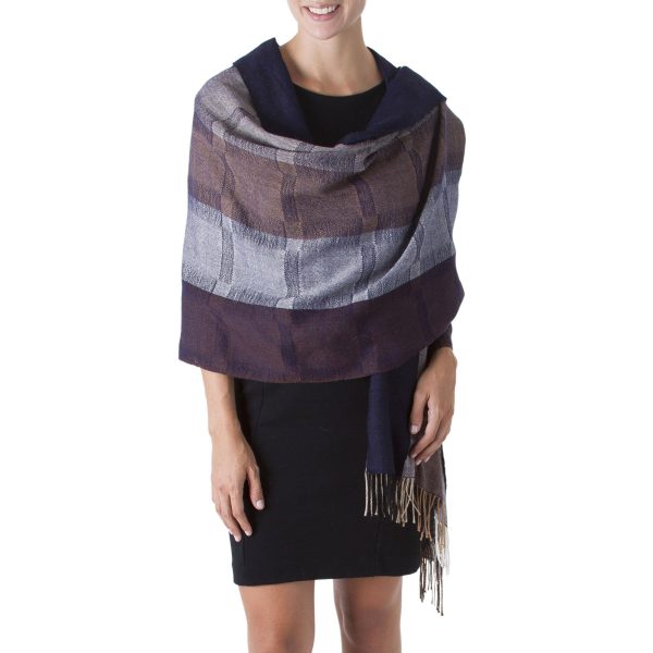 Nazca Night Alpaca Shawl Hot on Sale