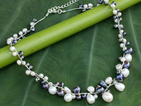 Monochrome Harmony Pearl Beaded Necklace Sale