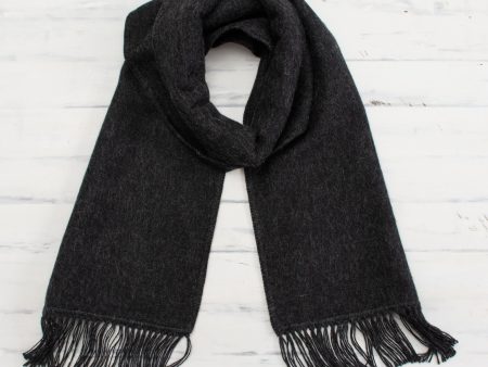 Winter Chic in Graphite Grey Alpaca Blend Scarf Sale