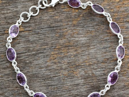 Oval Amethyst Tennis Bracelet Online