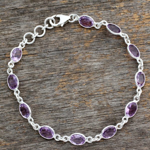 Oval Amethyst Tennis Bracelet Online