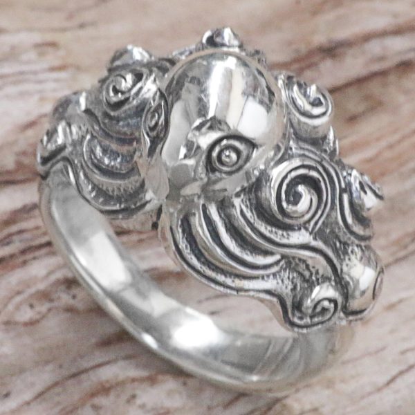 Octopus of the Deep Sterling Silver Ring Discount