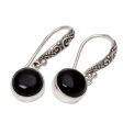 Purity of Moonlight Onyx Dangle Earrings Online now